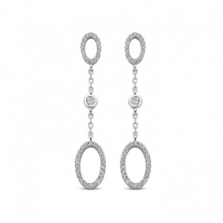 Boucles d'oreilles Argent 925 ml Zirconium