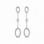 Boucles d'oreilles Argent 925 ml Zirconium