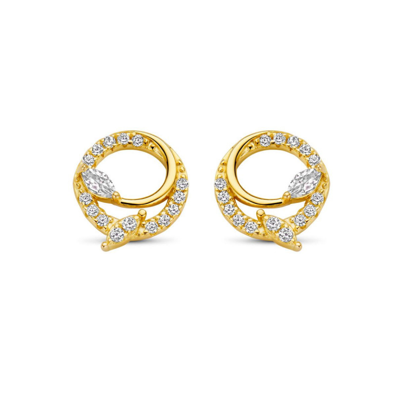 Boucles d'oreilles NAIOMY Argent 925 ml Plaqué or Zirconium