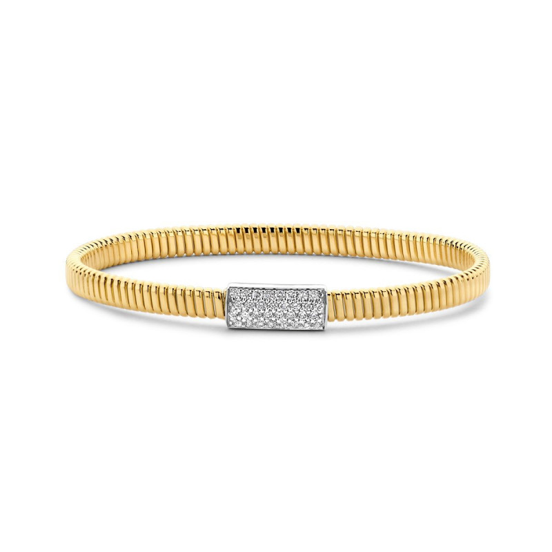 Bracelet OR Jaune et Blanc 750 ml Diamants