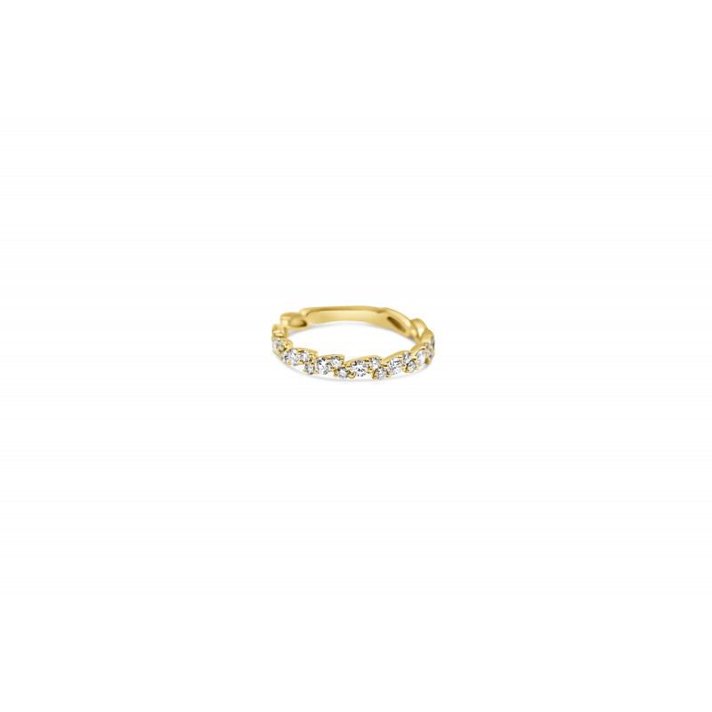 Bague OR Jaune 750 ml Diamants