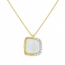 Collier OR Jaune 750 ml Diamants et Nacre