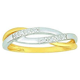 Bague OR Jaune et Blanc 750 ml Diamants