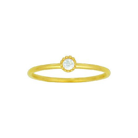 Bague Solitaire OR Jaune 750 ml Diamant