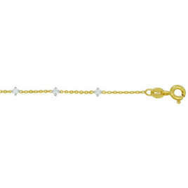 Bracelet OR Jaune et Blanc 750 ml Diamants