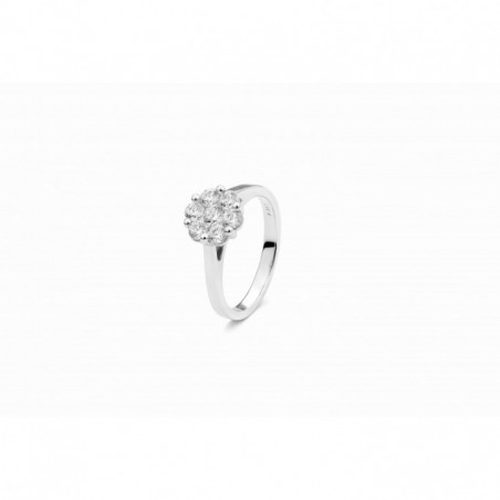 Bague OR Blanc 750 ml Diamants