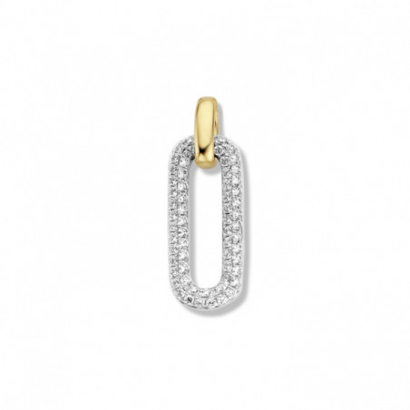 Pendentif OR Jaune et Blanc 750 ml Diamants