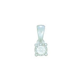 Pendentif OR Blanc750 ml Diamant