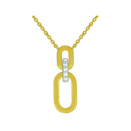 Collier OR Jaune et Blanc 750 ml Diamants