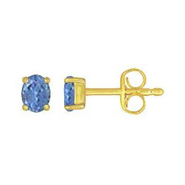 Boucles d'oreilles OR Jaune 750 ml Saphirs