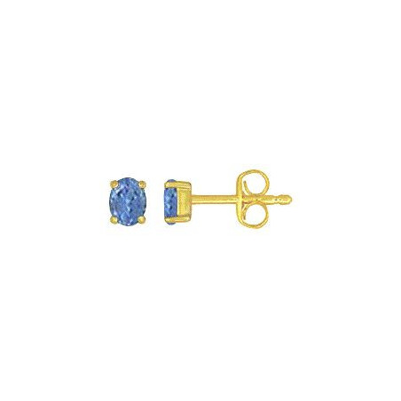 Boucles d'oreilles OR Jaune 750 ml Saphirs