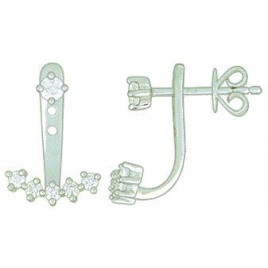 Boucles d'oreilles OR Blanc 750 ml Diamants