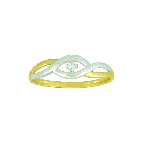 Bague OR Jaune et Blanc 750 ml Diamant