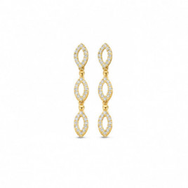 Boucles d'oreilles OR jaune 750 ml Diamants