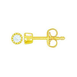 Boucles d'oreilles OR Jaune 750 ml Diamants