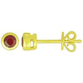 Boucles d'oreilles OR Jaune 750 ml Rubis