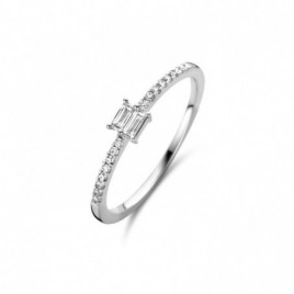 Bague OR Blanc 750 ml Diamants