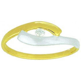 Bague OR Jaune et Blanc 750 ml Diamant