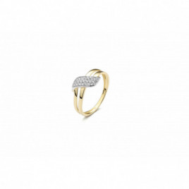 Bague OR Jaune et Blanc 750 ml Diamants