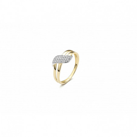 Bague OR Jaune et Blanc 750 ml Diamants