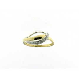 Bague OR Jaune et Blanc 750 ml Diamants