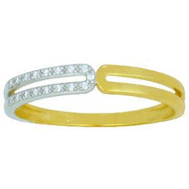 Bague  OR Jaune et Blanc 750 ml Diamants