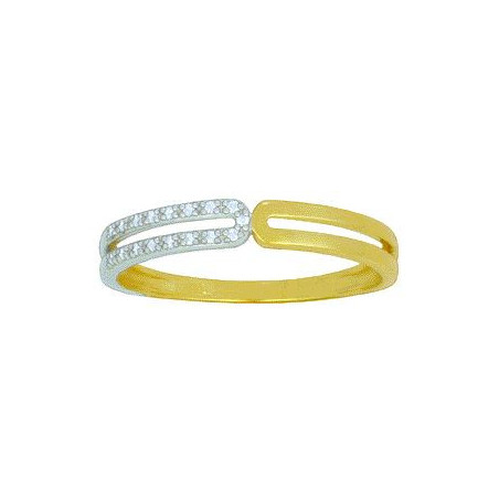 Bague  OR Jaune et Blanc 750 ml Diamants