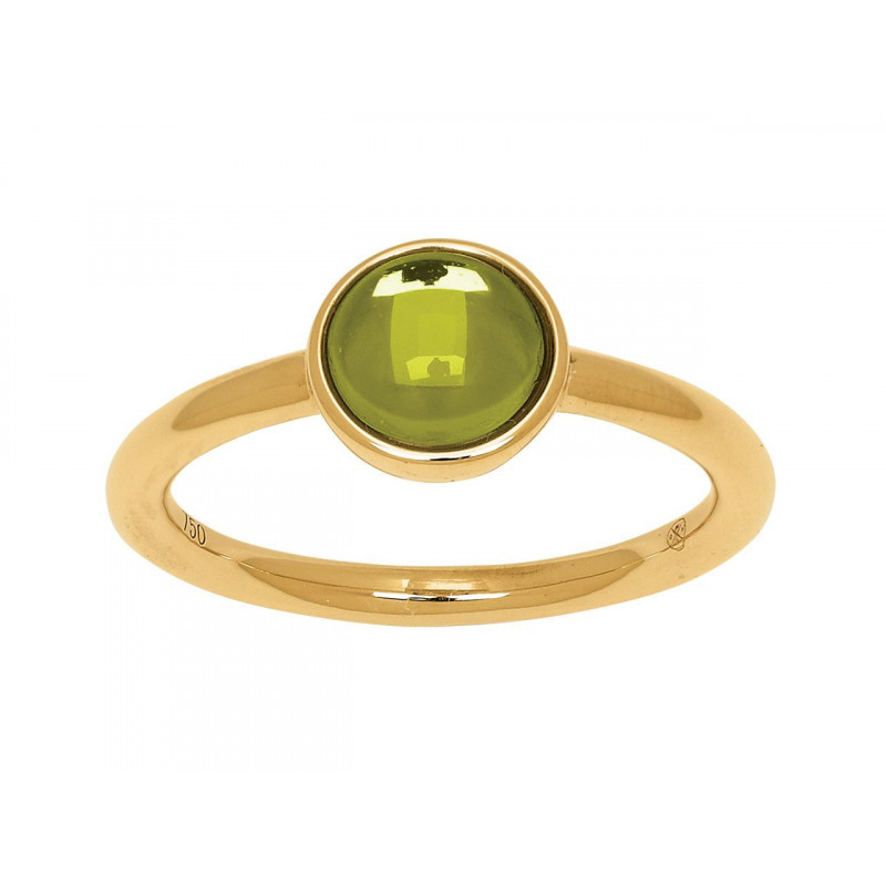 Bague OR Jaune 750 ml Peridot