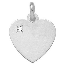 Pendentif OR Blanc 750 ml Diamant