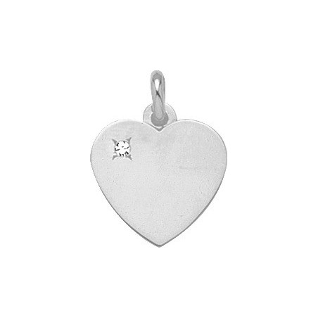 Pendentif OR Blanc 750 ml Diamant