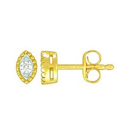 Boucles d'oreilles OR Jaune 750 ml Diamants