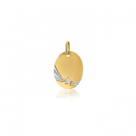 Pendentif Etoile  OR Jaune et Blanc 750 ml