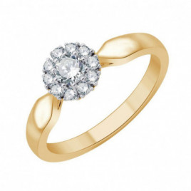 Bague OR Jaune 750 ml Diamants