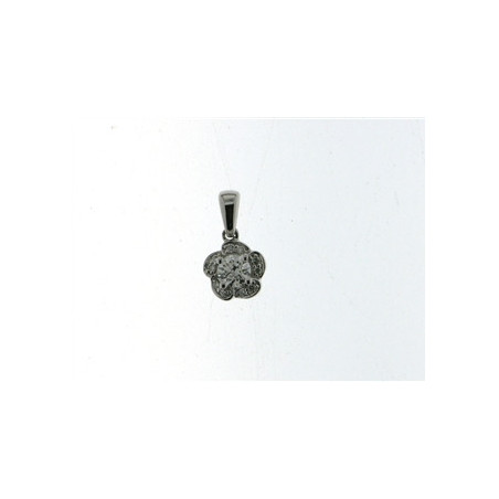 Pendentif OR Blanc 750 ml Diamants