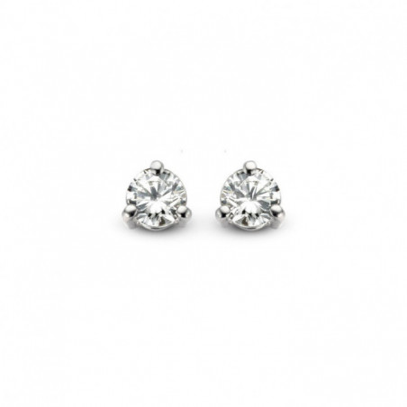 Boucles d'oreilles OR Blanc 750 ml DIAMANTS