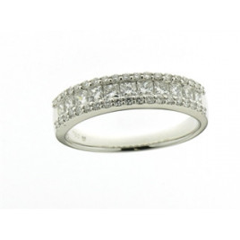 Bague OR Blanc 750 ml Diamants