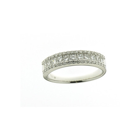 Bague OR Blanc 750 ml Diamants